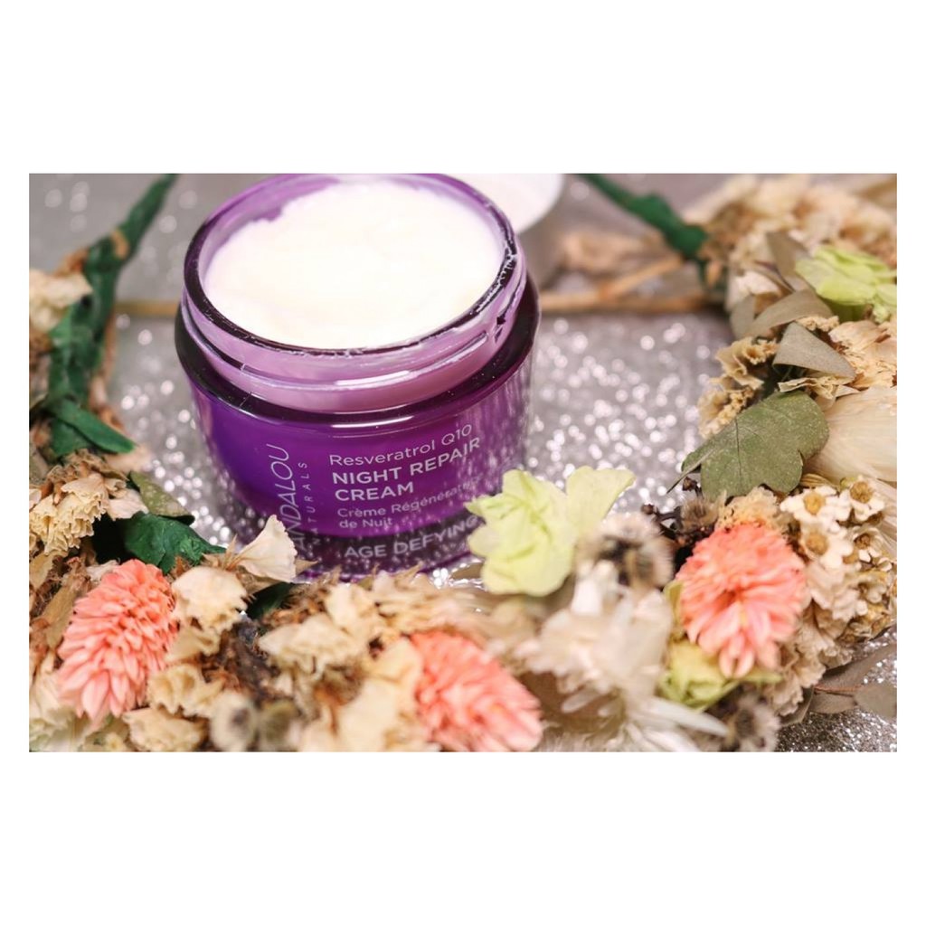 Kem Dưỡng Tái Tạo Da Ban Đêm Resveratrol Q10 Night Repair Cream Andalou Naturals