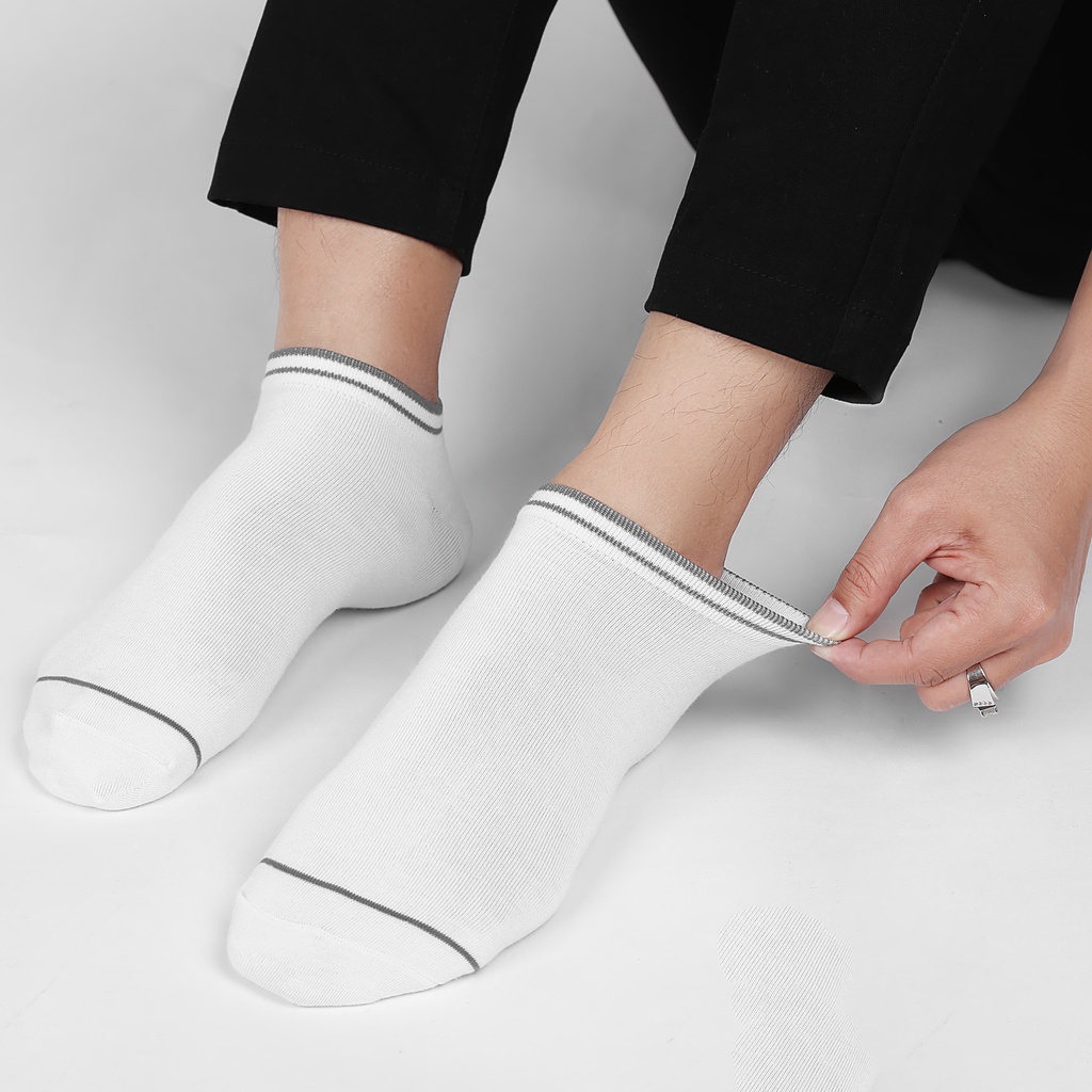 Tất vớ trơn nam nữ cổ ngắn Pnice cotton premium mềm mại, thoáng mát, kháng khuẩn, thấm hút mồ hôi chân
