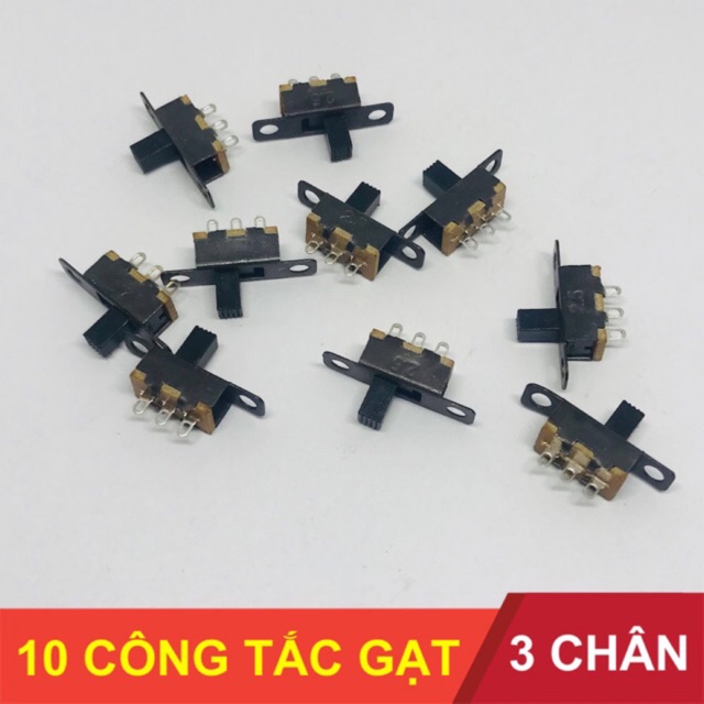 10 cái công tắc gạt 3 chân 2 chế độ 1P2T - LK0158