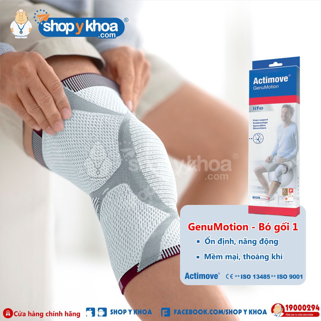 [CÓ QUÀ TẶNG] Bó gối chấn thương &amp; thể thao cao cấp Actimove GenuMotion (Made in Germany)