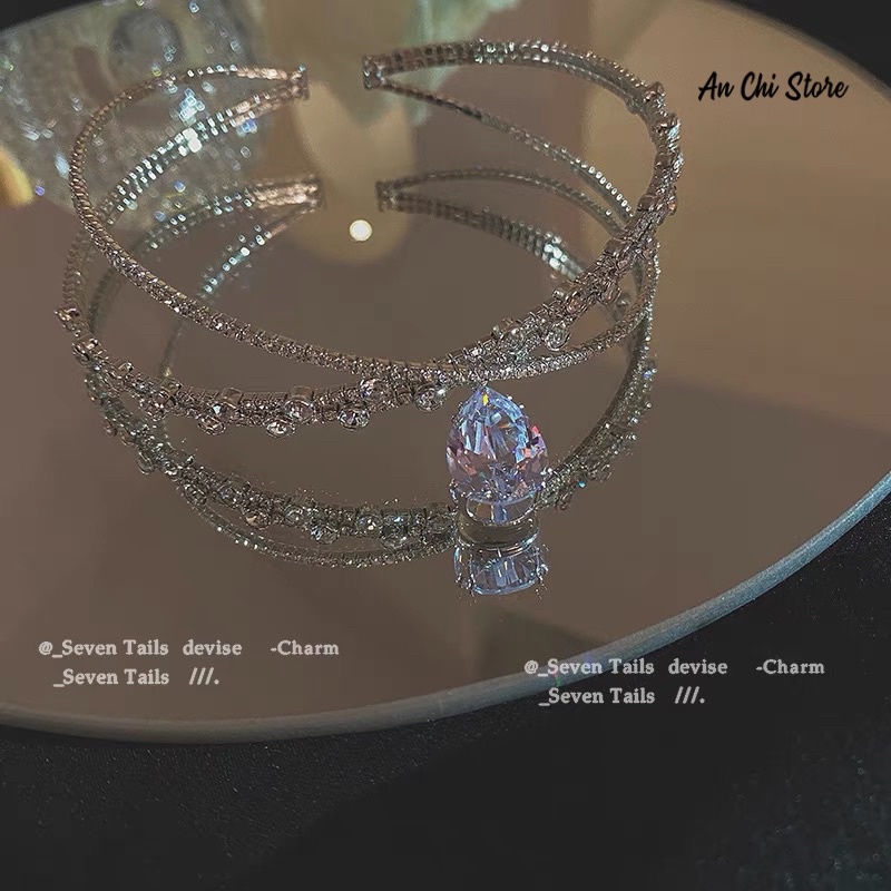 Vòng choker, cài trán đính đá bling bling (mẫu C01)