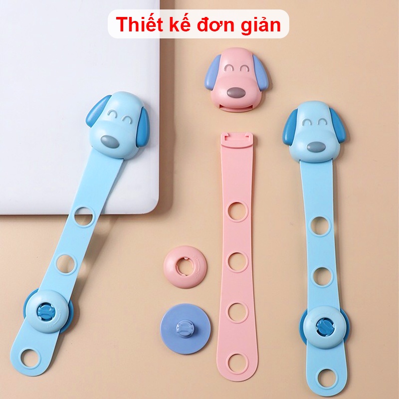 Khóa tủ lạnh cao cấp hình cún tiện lợi Baby-S, Khóa ngăn kéo giúp an toàn cho bé - SSS033