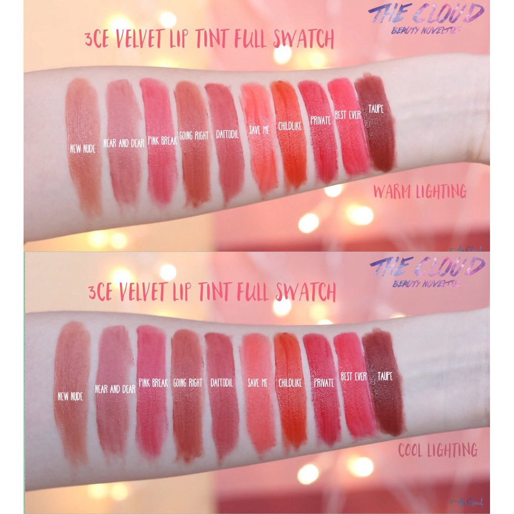 tuan202 (Có 3 màu mới) Son 3CE Velvet Lip Tint tuan202