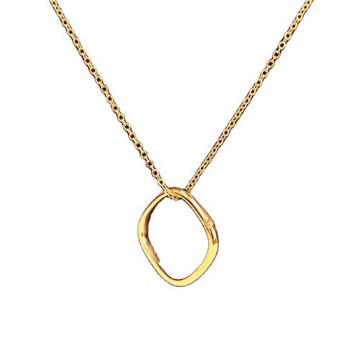 Dây Chuyền Mặt Chiếc Nhẫn Vuông Thép Titan Ko Rỉ TT 3597