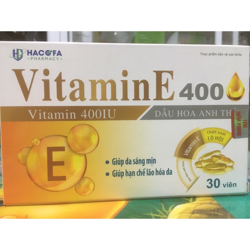 VITAMIN E 400 - HỖ TRỢ CÂN BẰNG NỘI TIẾT, DA SÁNG MỊN, GIẢM MỤN, DA NÁM SẠM, NGỪA LÃO HOÁ