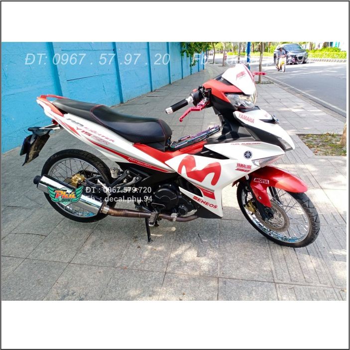 Tem Exciter 150 Movistar Trắng đỏ (V)