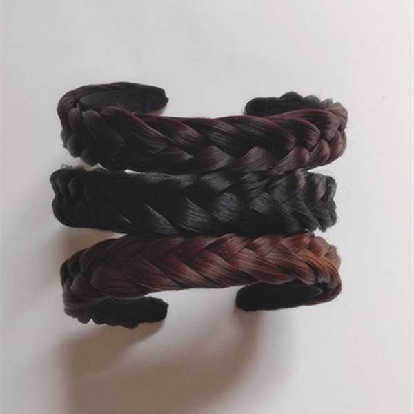 (Hàng Có Sẵn) Băng Đô Tết Tóc Giả Dạng Thắt Bím Co Giãn Bán Hàng Trực Tiếp Từ Nhà Sản Xuất