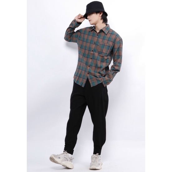 Sơ mi caro form suông rộng Nô Store