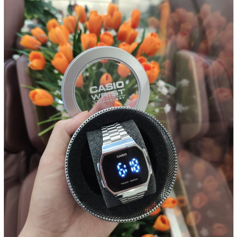 Đồng hồ nam nữ điện tử Casio A168 màn hình full led cảm ứng , thời trang , sang trọng , đẳng cấp