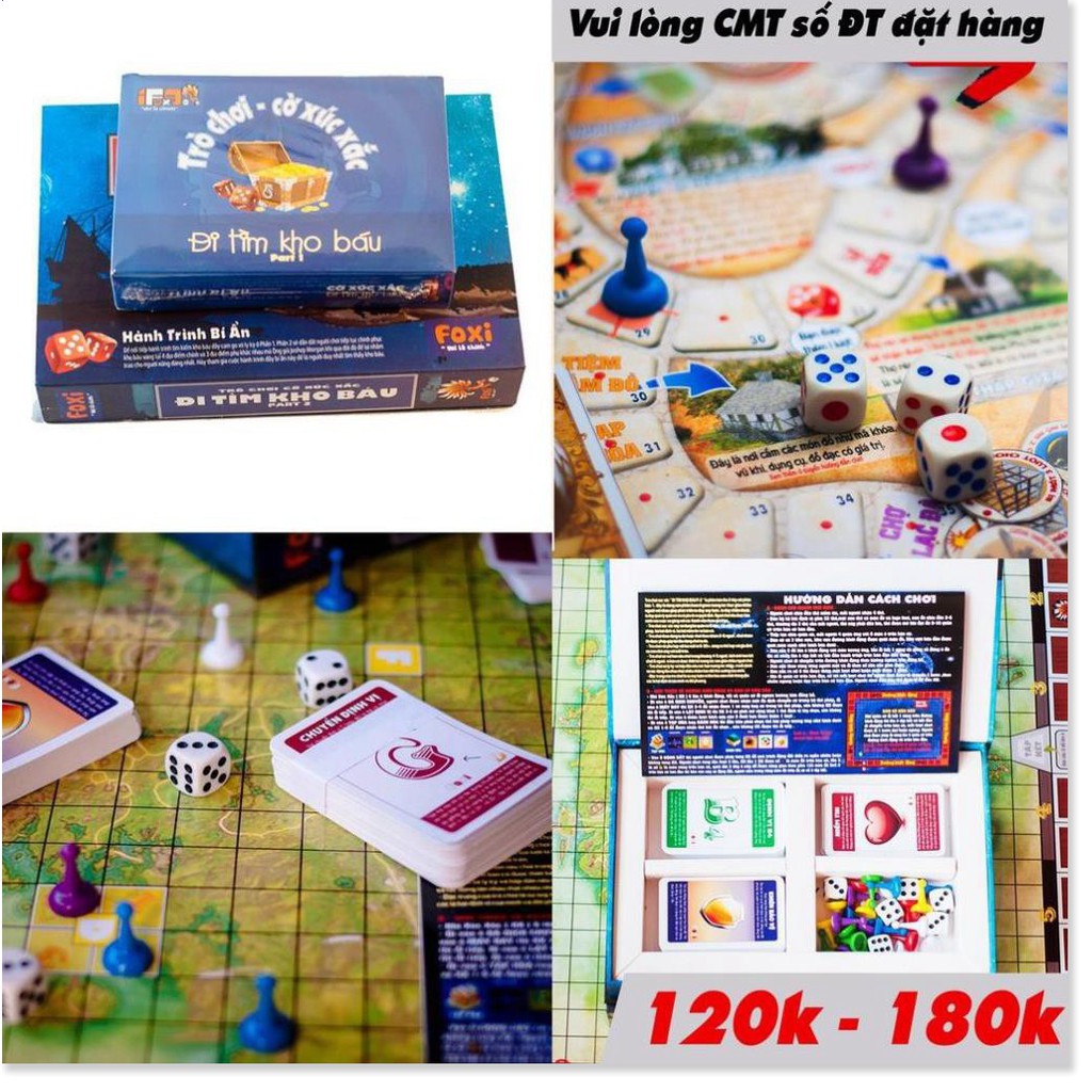 Board game-Đi tìm kho báu phần 1-Foxi-trò chơi gia đình tương tác phát triển tư duy và vui nhộn