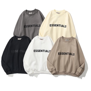 Áo nỉ dài tay in chữ Essentials thời trang nam nữ