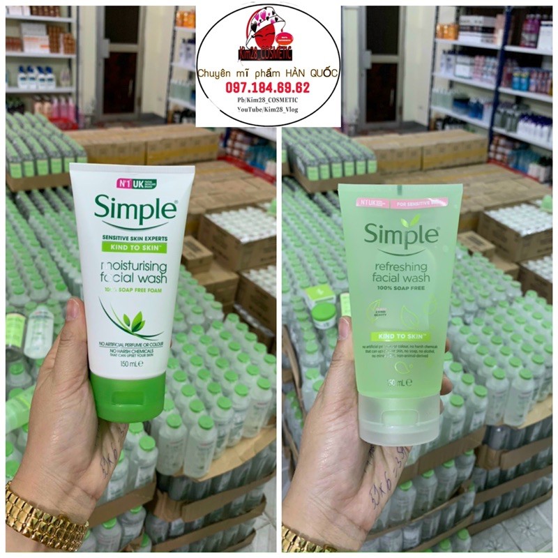Sữa rửa mặt Simple CHÍNH HÃNG
