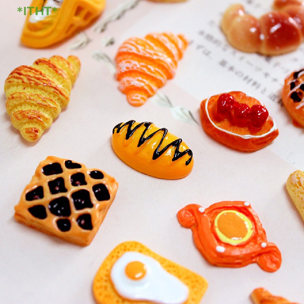Bộ 3 Bánh Mì Và Thức Ăn Giả Trang Trí Nhà Búp Bê Mới