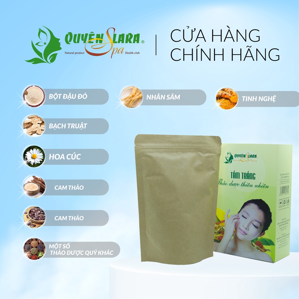 [Chính Hãng]Bột Tắm Trắng Thảo Mộc Thiên Nhiên Quyên Lara Giúp Tẩy Da Chết, Dưỡng Da, Chăm Sóc Body Trắng Mịn 320g