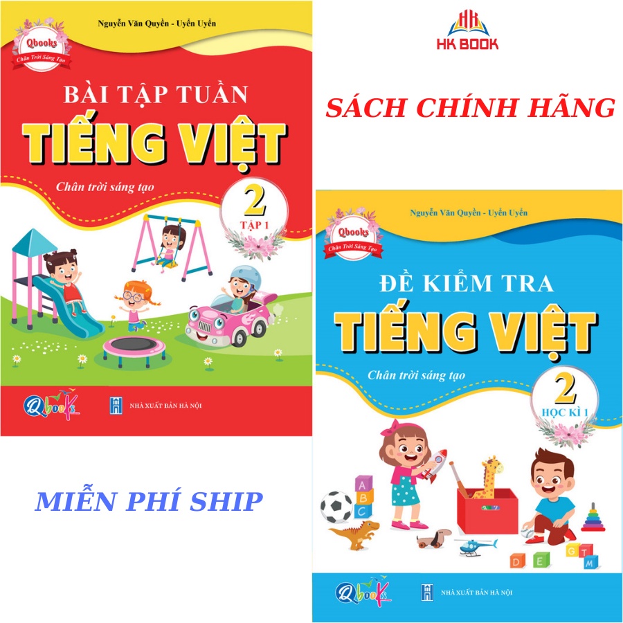 Sách - Combo Bài Tập Tuần và Đề Kiểm Tra Toán - Tiếng Việt Lớp 2 - Chân Trời Sáng Tạo - Học Kì 1 (4 cuốn)