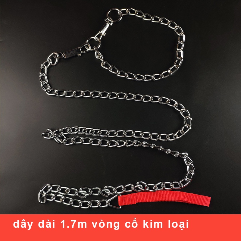 Dây xích chó Hipipet hợp kim inox 1,7m mạ crom không han rỉ chắc chắn