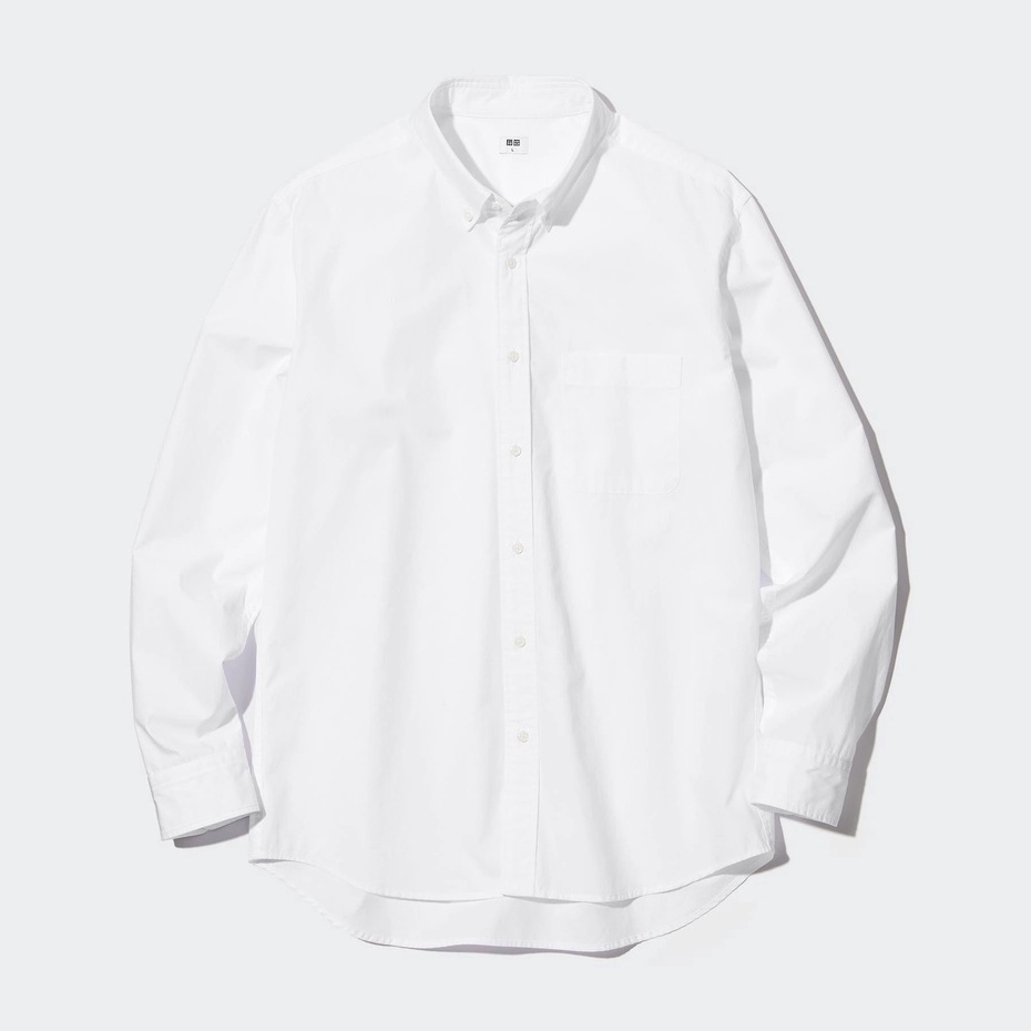 [Auth Uniqlo] Áo Sơ Mi Cotton Mịn Dài Tay Nam Uniqlo - Nhật Bản