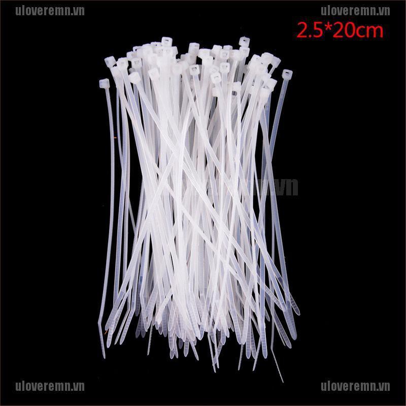 Bộ 100 Dây Rút Nylon Màu Trắng Đen Chuyên Dụng Chất Lượng Cao