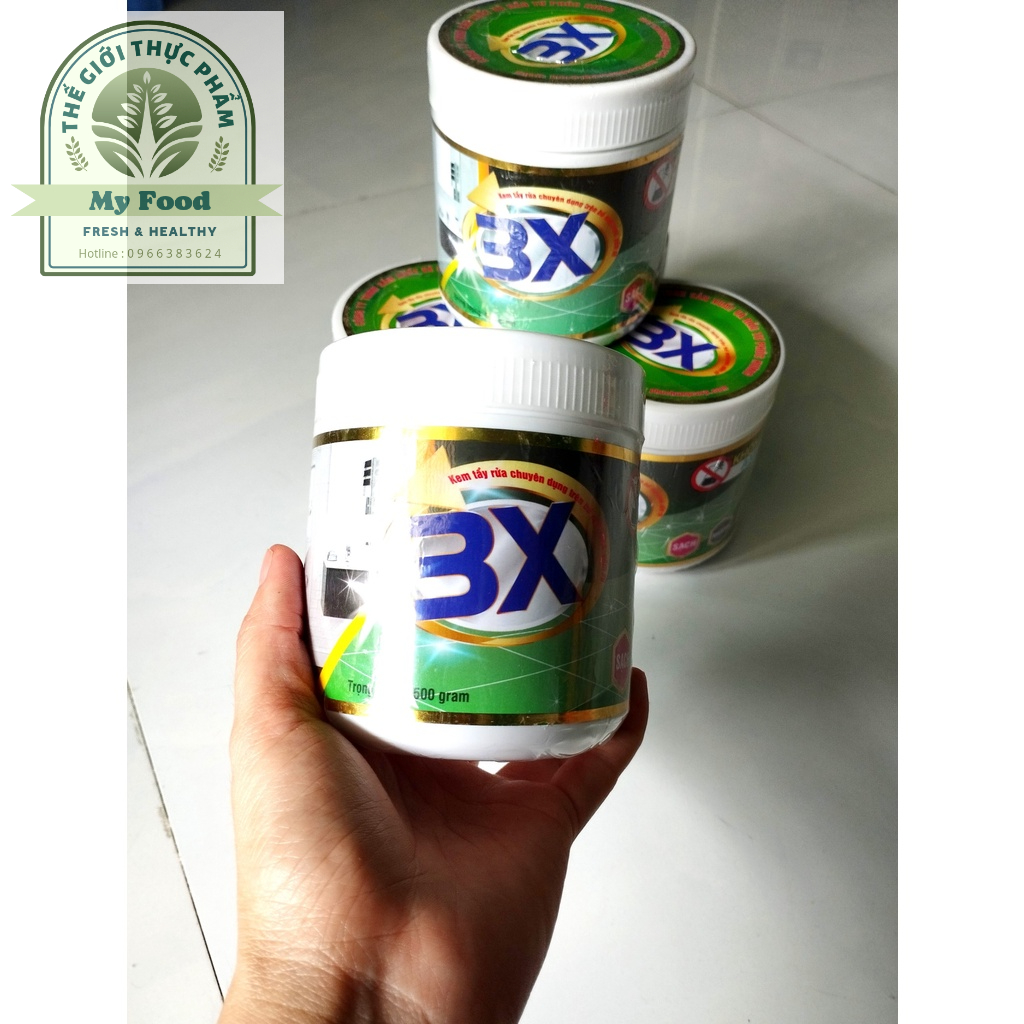 HCM Combo 2 hộp Kem tẩy gạch Men 3X, chà sàn nhà vệ sinh ố vàng siêu sạch hộp 500gr/ MYFOOD