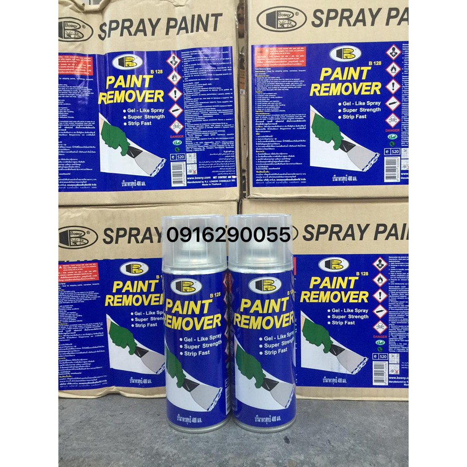 Chai xịt tẩy sơn Bosny Remover B128 Spray