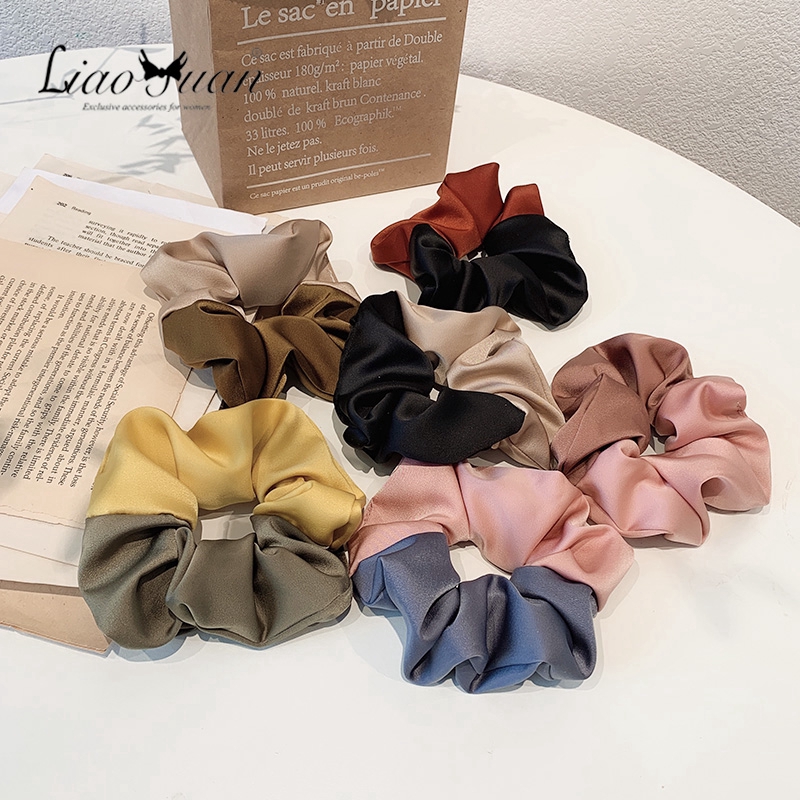 Dây buộc tóc hình tròn đơn giản thời trang cho nữ  d2071309