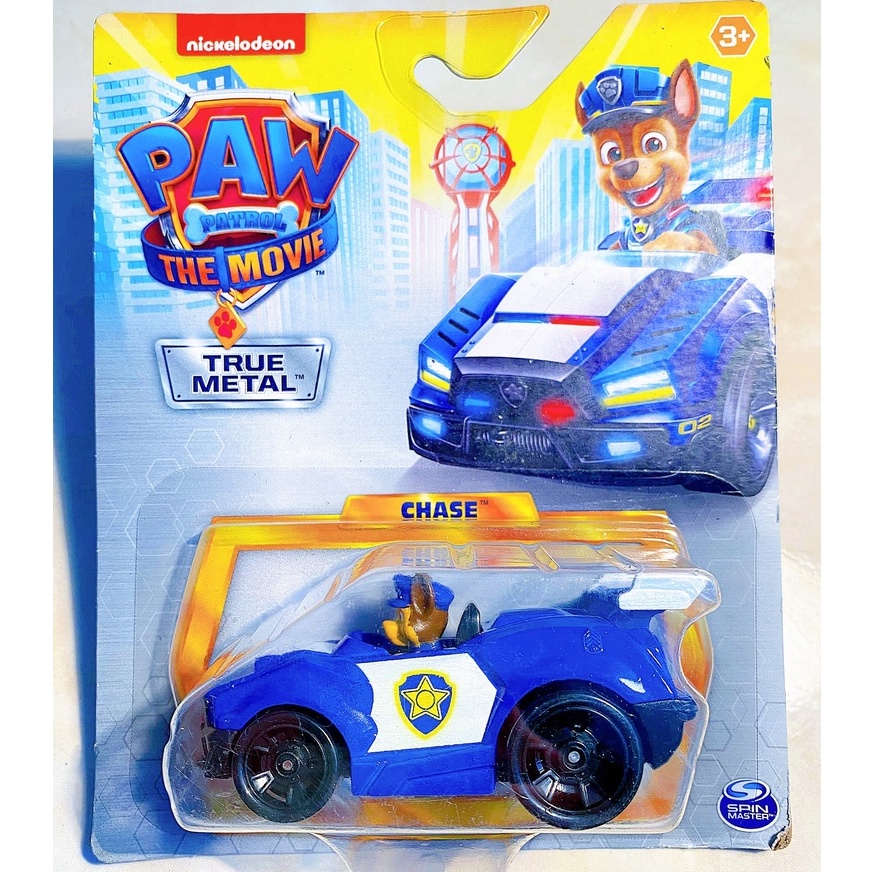 Xe chó cứu hộ Chase - Paw Patrol Full box - True Metal - Hàng chính hãng Spin Master - Hasbro