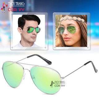 MẮT KÍNH PHI CÔNG CHỐNG NẮNG THỜI TRANG HIỆN ĐẠI THỂ THAO KÍNH XANH LÁ NHẠT GỌNG BẠC