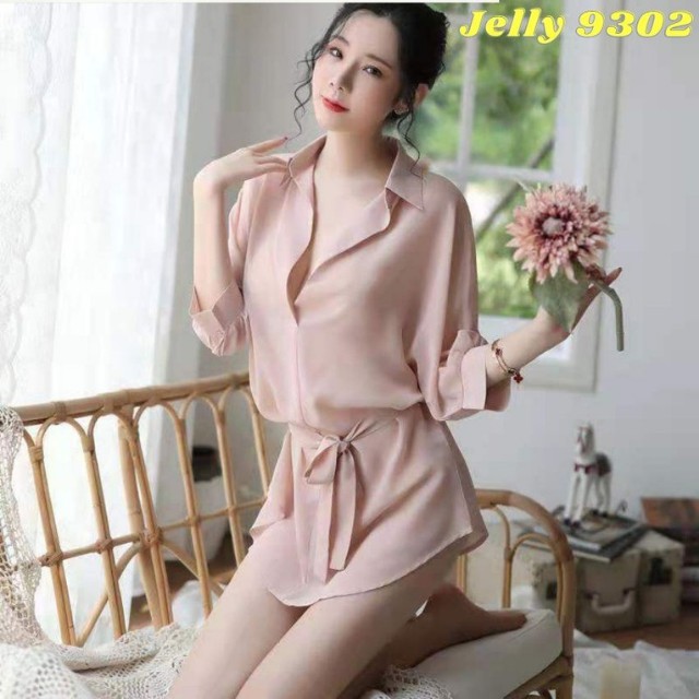 [QUÀ TẶNG] Váy Ngủ Sơ Mi Voan Mỏng Có Dây Thắt Eo Xuyên Thấu Gợi Cảm Sexy - Đầm Ngủ Nữ Dễ Thương Phong Cách Hàn Quốc