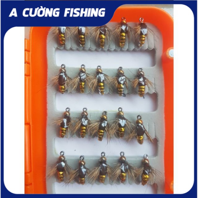 Mồi côn trùng giả ong, ruồi 3D chuyên câu lure siêu nhậy - A Cường Fishing