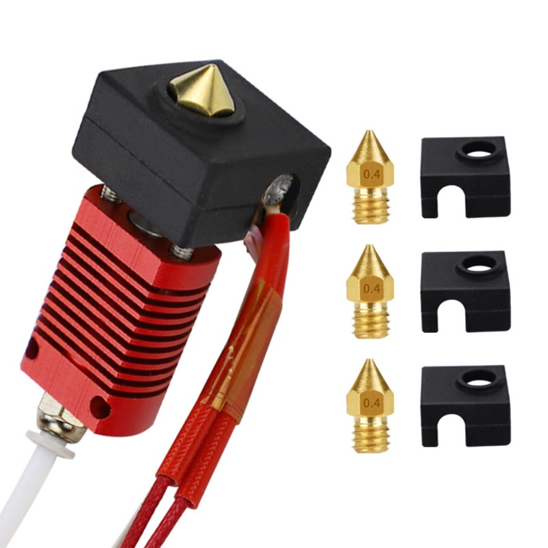 Bộ 7 Phụ Kiện Đầu Phun 0.4mm Bằng Silicone Cho Máy In 3D Ender 3 V2 1.75mm