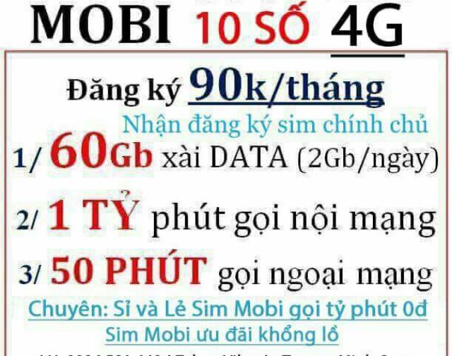 Super sim MOBIFONE 4G- siêu khuyến mãi sim ông địa giá rẻ