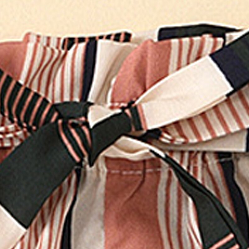 BEAR LEADER Set Áo Ba Lỗ Màu Trơn Phối Quần Kẻ Sọc Thời Trang Hè Dễ Thương Cho Bé Gái