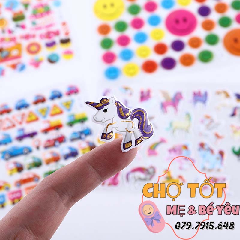 Đồ Chơi Hình Dán Sticker Nổi 3D cho bé trai và bé gái (nhiều mẫu)