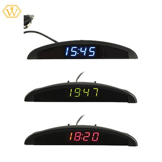 Đồng hồ vôn kế kỹ thuật số 3 trong 1 có màn hình hiển thị nhiệt độ , đèn LED cho xe hơi