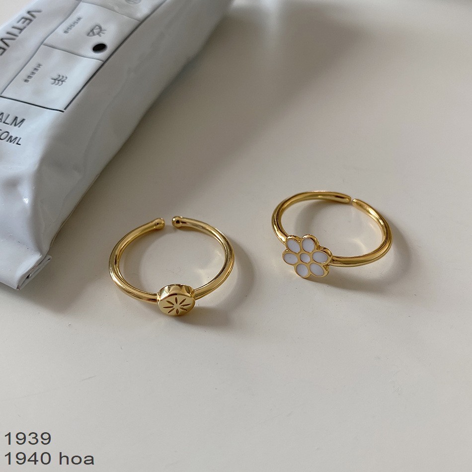 Nhẫn Eleanor Mạ Vàng 14K Nữ Tính, Vintage Cho Nữ