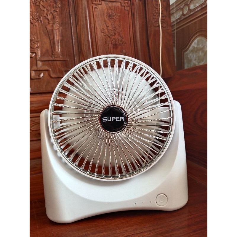 Quạt Để Bàn SIÊU MÁT  Sạc Tích Điện Super Fan, PIN TRÂU DÙNG TRÊN 2H 1 lần sạc ,  3 Chế Độ Mát, Để Bàn Làm Việc, | BigBuy360 - bigbuy360.vn