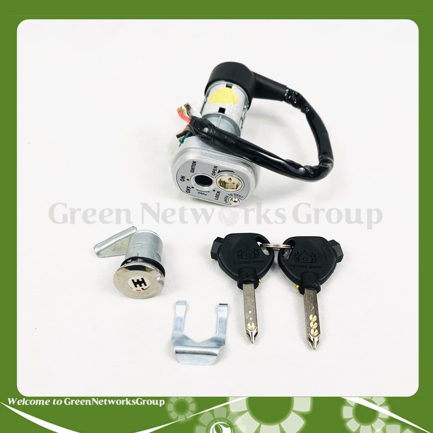 Ổ khóa chống trộm xe Wave RS Nhật 2 dây Greennetworks