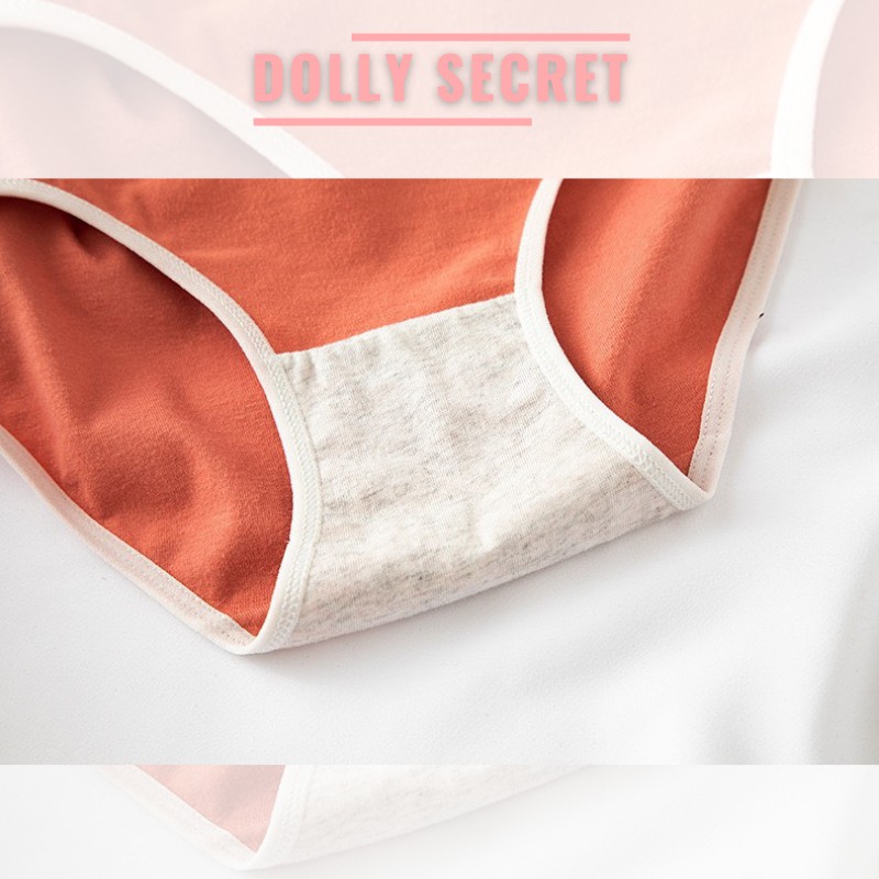 Quần lót nữ cotton Y Tế Khuáng Khuẩn Đính Logo Màu Pastel Đáng Yêu Học Sinh DOLLY SECRET QL036 | BigBuy360 - bigbuy360.vn
