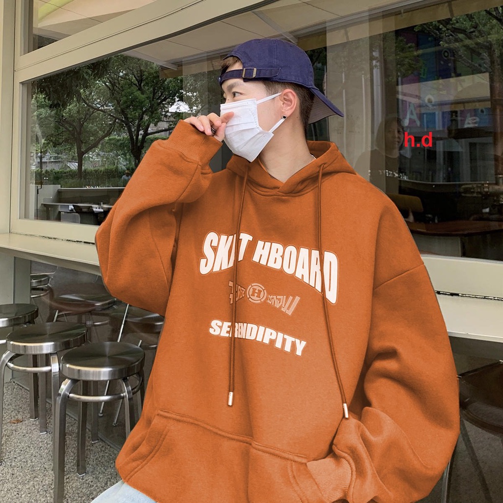 Áo nỉ hoodie SKAT Áo nam nữ Chất nỉ ngoai Mũ 2 lớp form to rộng