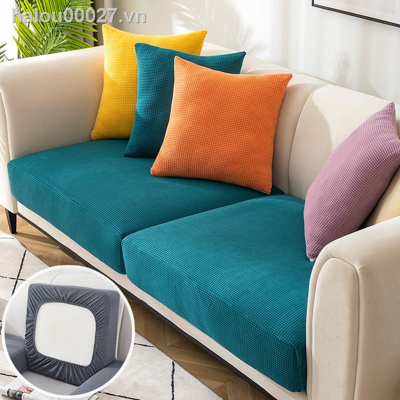 sofa cover☄✙Ghế sofa căng lười bọc vải nỉ đa năng bốn mùa bọc ghế sofa đa năng bọc đệm tựa lưng chống trơn trượt bọc khăn vải