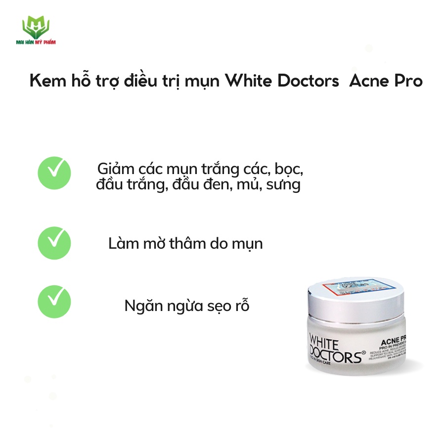 Bộ hỗ trợ giảm mụn chuyên sâu White Doctors