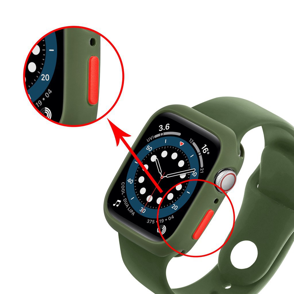 Ốp đồng hồ silicone TPU chống sốc thích hợp cho Iwatch 1 / 2 / 3 / 4 / 5 / 6 Se 38mm 40mm 42mm 44mm