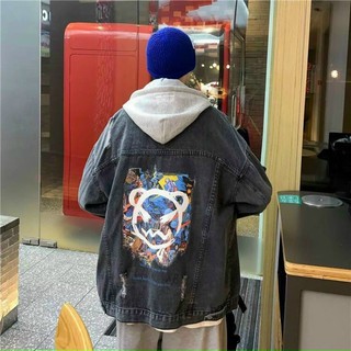 Áo khoác jean mũ nam nữ -Meo4.store