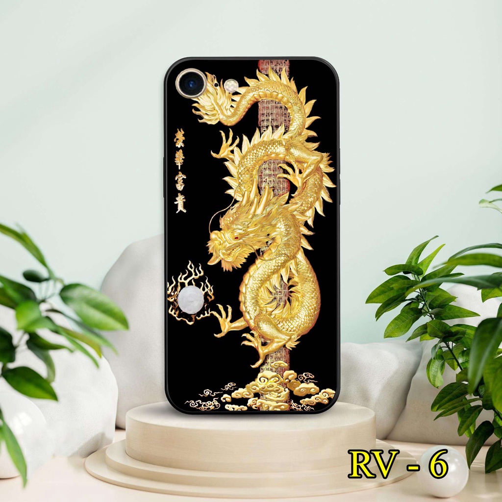 Ốp lưng kính Rồng Tài Lộc 3D cho iPhone 5 - iPhone 5s - iPhone 5 SE - iPhone 6 - iPhone 6s - iPhone 7 - iPhone 8