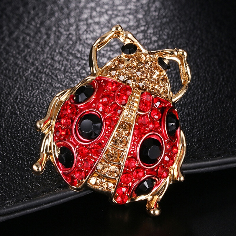 Ghim Cài Áo Hình Côn Trùng Đính Pha Lê Phong Cách Vintage