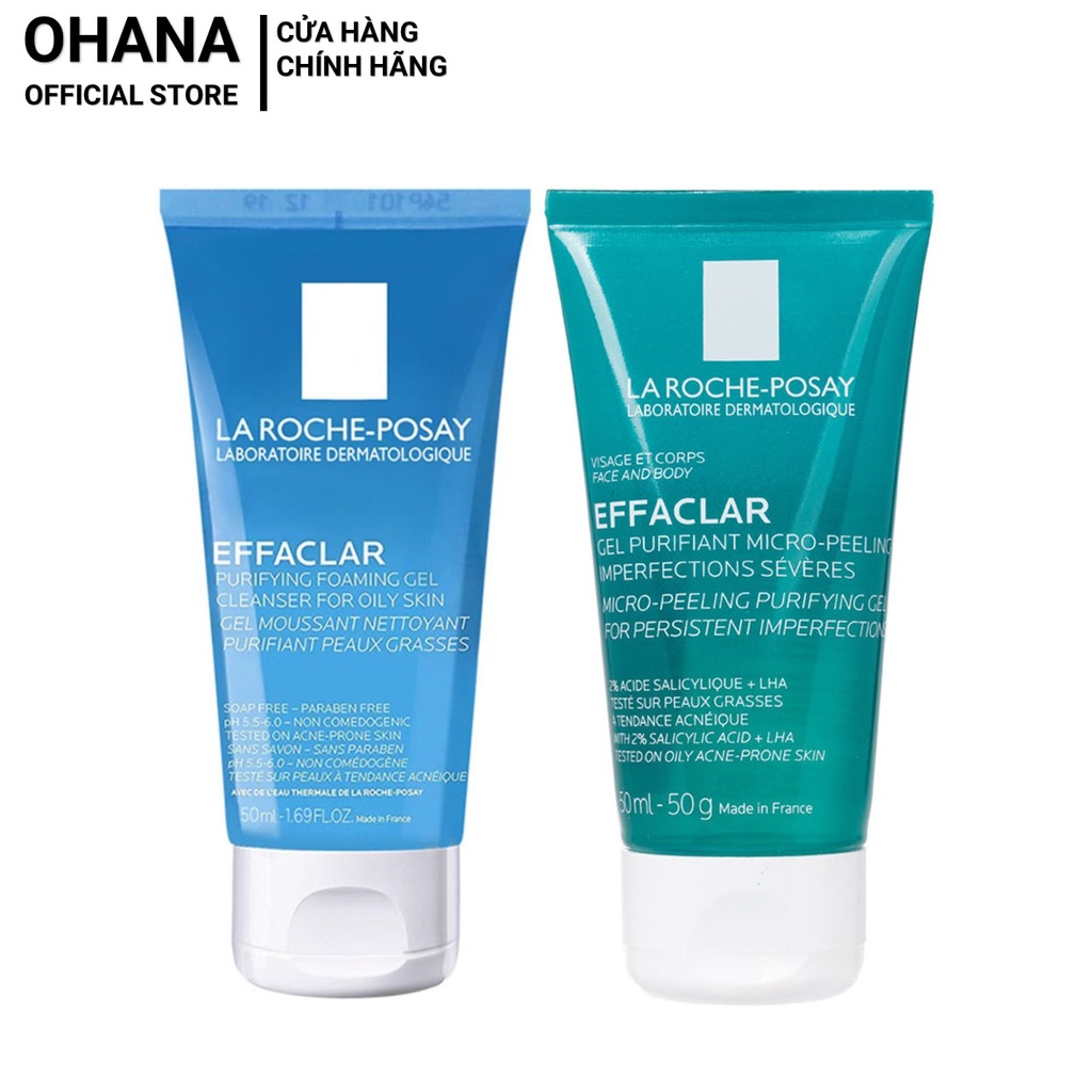 Gel rửa mặt La RochePosay Effaclar kiềm dầu, giảm mụn (15ml/50ml)
