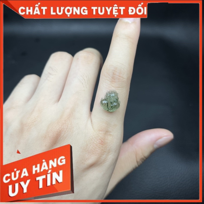 HOT - Tỳ Hưu T.A Tóc Xanh - Size Nhẫn, Mặt Dây Nhỏ - Cầu Tài Lộc, Bình An May Mắn