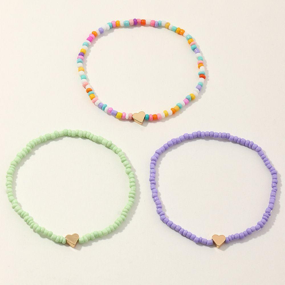 Set 3 / 6 Lắc Chân Co Giãn Xâu Hạt Thời Trang Đi Biển Cho Nữ