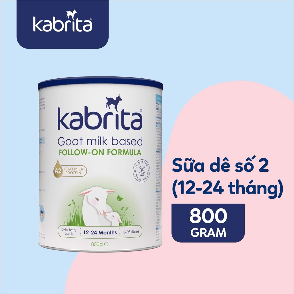 Sữa Dê Kabrita hàng nhập khẩu nguyên lon từ Hà Lan số 1,2,3  hộp 400g/800g