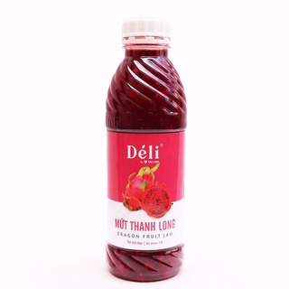 Mứt Thanh Long Déli chai 1L HSD:18 tháng, nguyên liệu pha chế trà trái cây, soda, hoặc sử dụng trực tiếp
